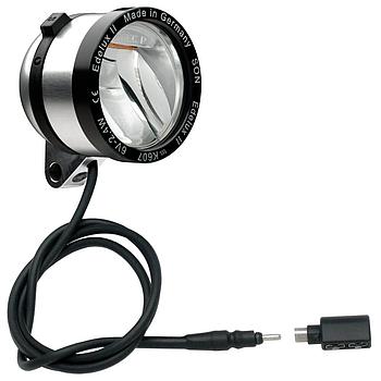 Edelux II, coaxial connector fitted, silver anodized, 60 cm cable, Coaxial Adapter